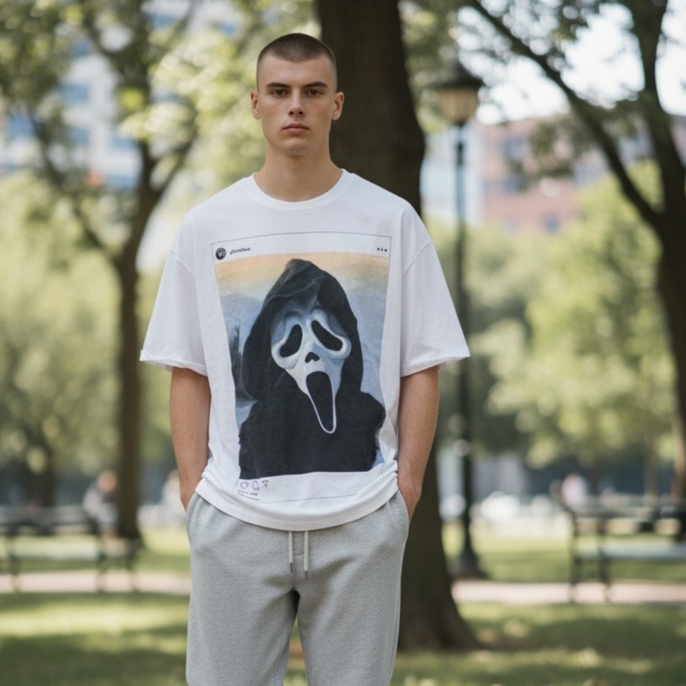 Ghostface Graphic Tee - White